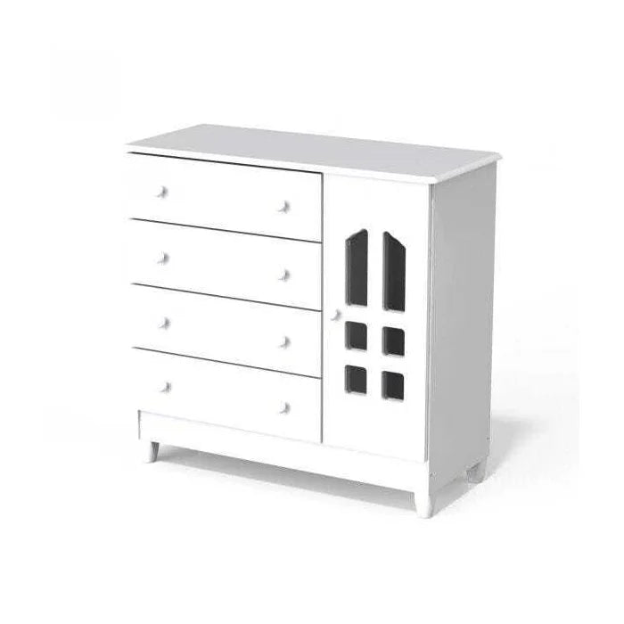 Cômoda de Bebê 4 Gavetas 1 Porta