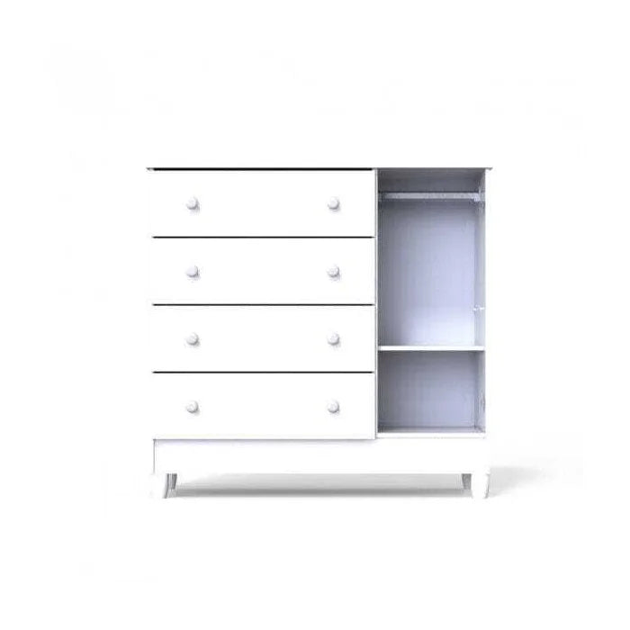 Cômoda de Bebê 4 Gavetas 1 Porta