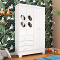 Guarda Roupa Baby Infantil 4 Portas e 3 Gavetas