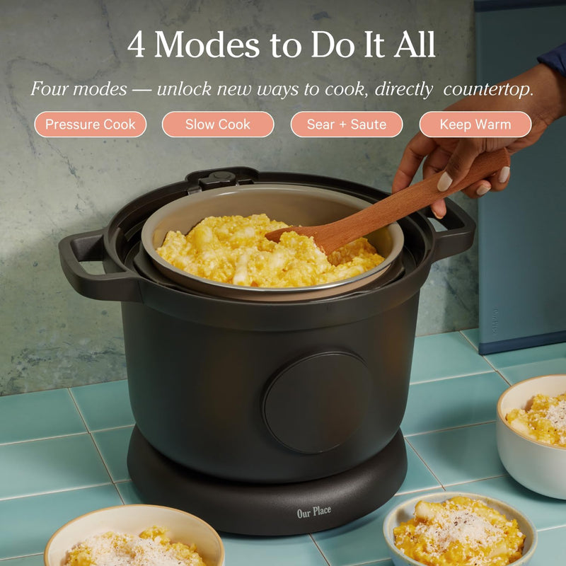 Our Place Dream Cooker | Multicooker de 6 litros | 4 modos versáteis | Cozinhe com pressão, cozimento lento, sele e refogue, mantenha aquecido | Liberação de vapor sem mãos | Painel de controle