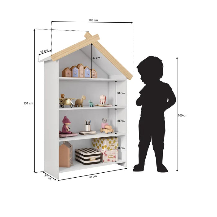 Estante Infantil Casinha 4 Prateleiras
